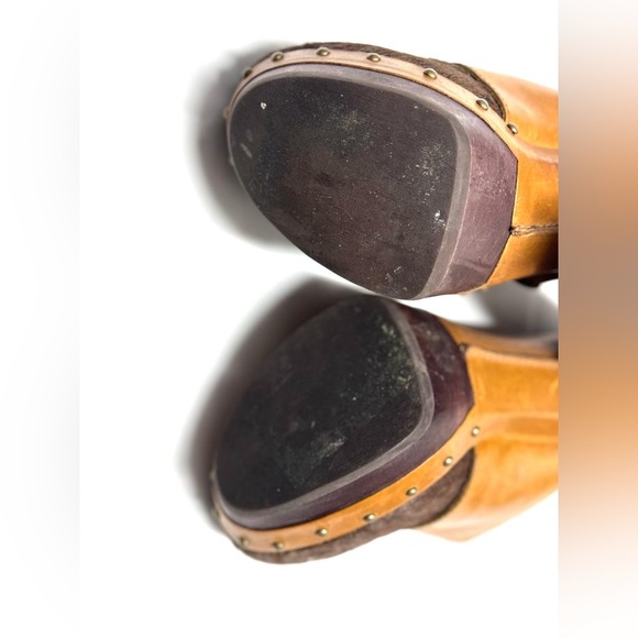 UGG Booties Illana Calf Hair Brown Platform Heels Buckle 1001614 - Size 7 - Picture 4 of 11